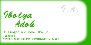 ibolya adok business card